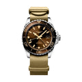 HydroConquest GMT 41mm - Brown on Fabric One Piece Strap