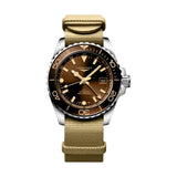 HydroConquest GMT 41mm - Brown on Fabric One Piece Strap
