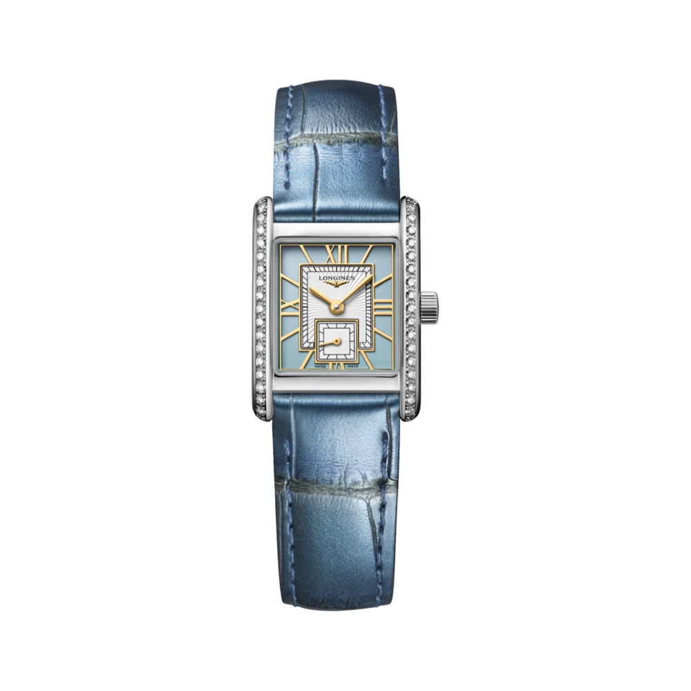 Mini DolceVita Blue Dial with Diamonds