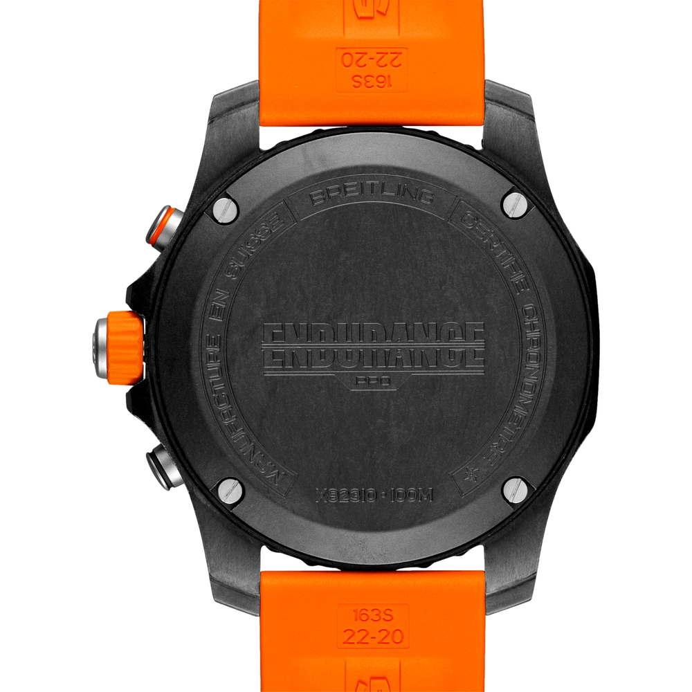 Endurance Pro Breitlight® 44mm - Black on Orange Rubber Strap