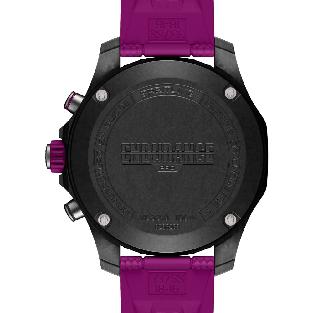 Endurance Pro 38mm - Black on Purple Rubber Strap