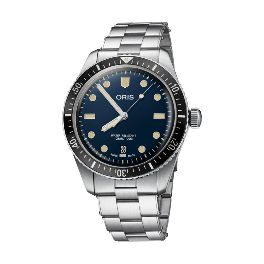 Divers Sixty‑Five Date 40mm - Blue on Bracelet