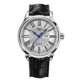 Trainmaster Roman 41mm - Silver on Leather Strap
