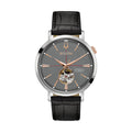 Aerojet 39mm - Grey on Leather Strap
