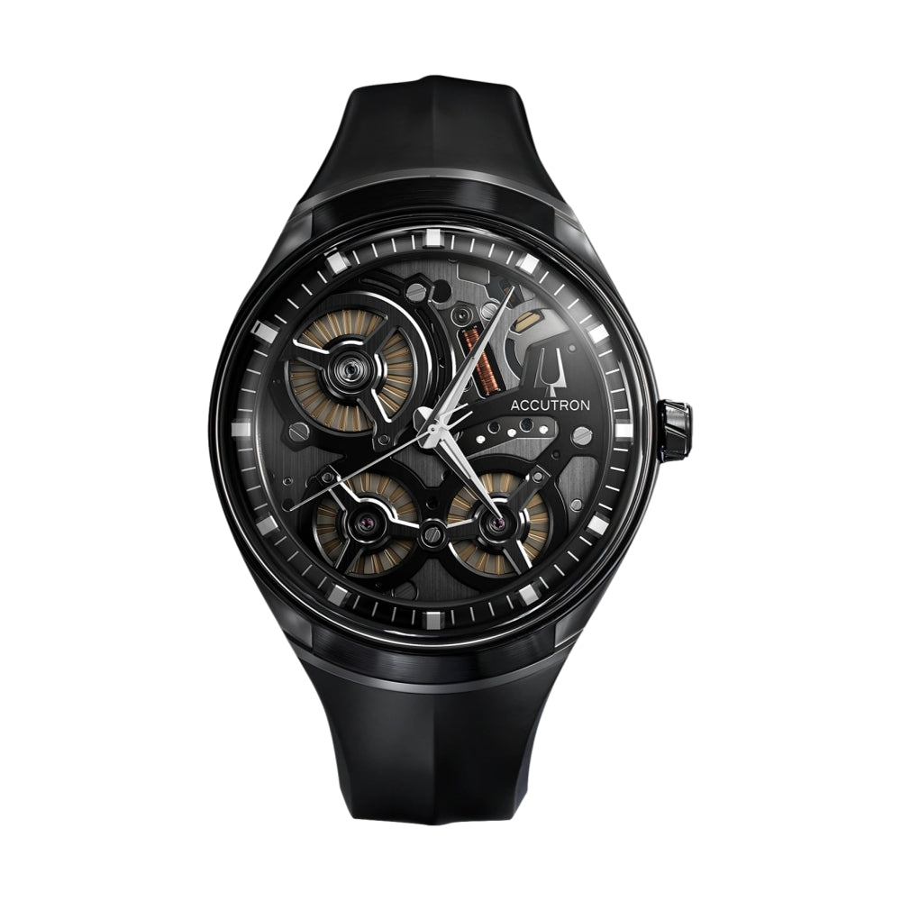 ElectroStatic DNA 45.1mm - Black on Rubber Strap