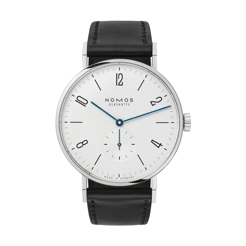 Tangente 38mm - White on Leather Strap