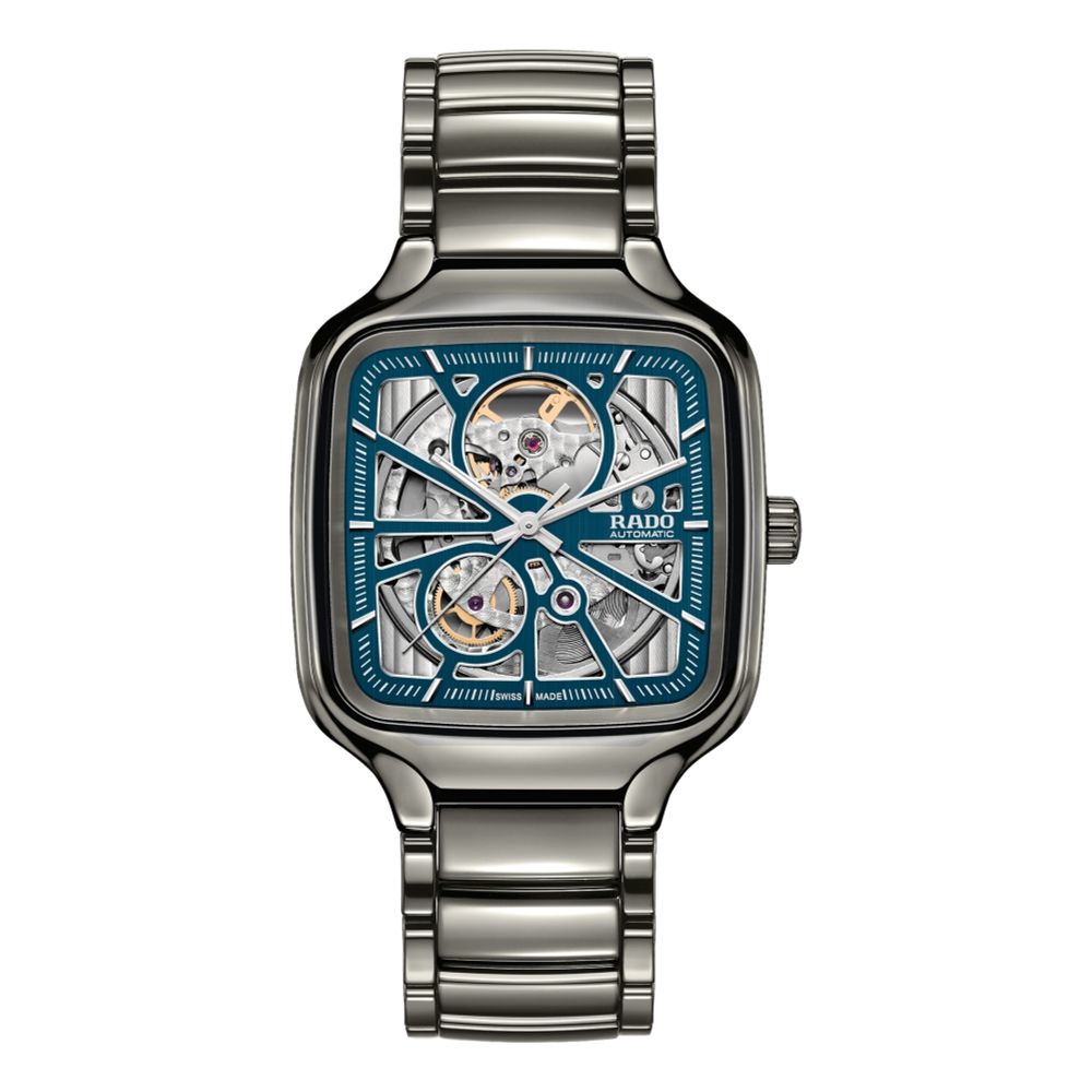 True Square Automatic Open Heart 38mm - Blue on Bracelet