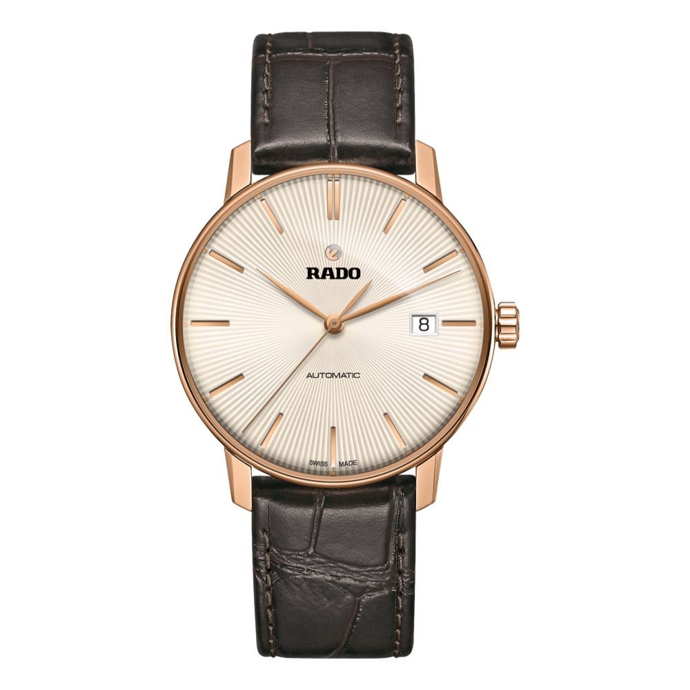 Coupole Classic Automatic Rose Gold 37mm - White on Leather Strap