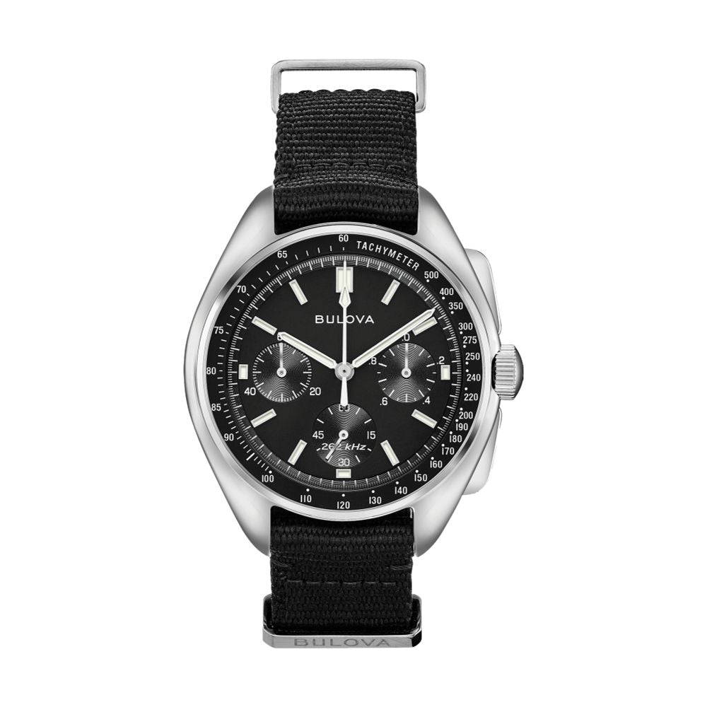 Lunar Pilot 45mm - Black on One-Piece Strap