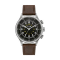 A-15 Pilot Military 42mm - Black on Leather Strap