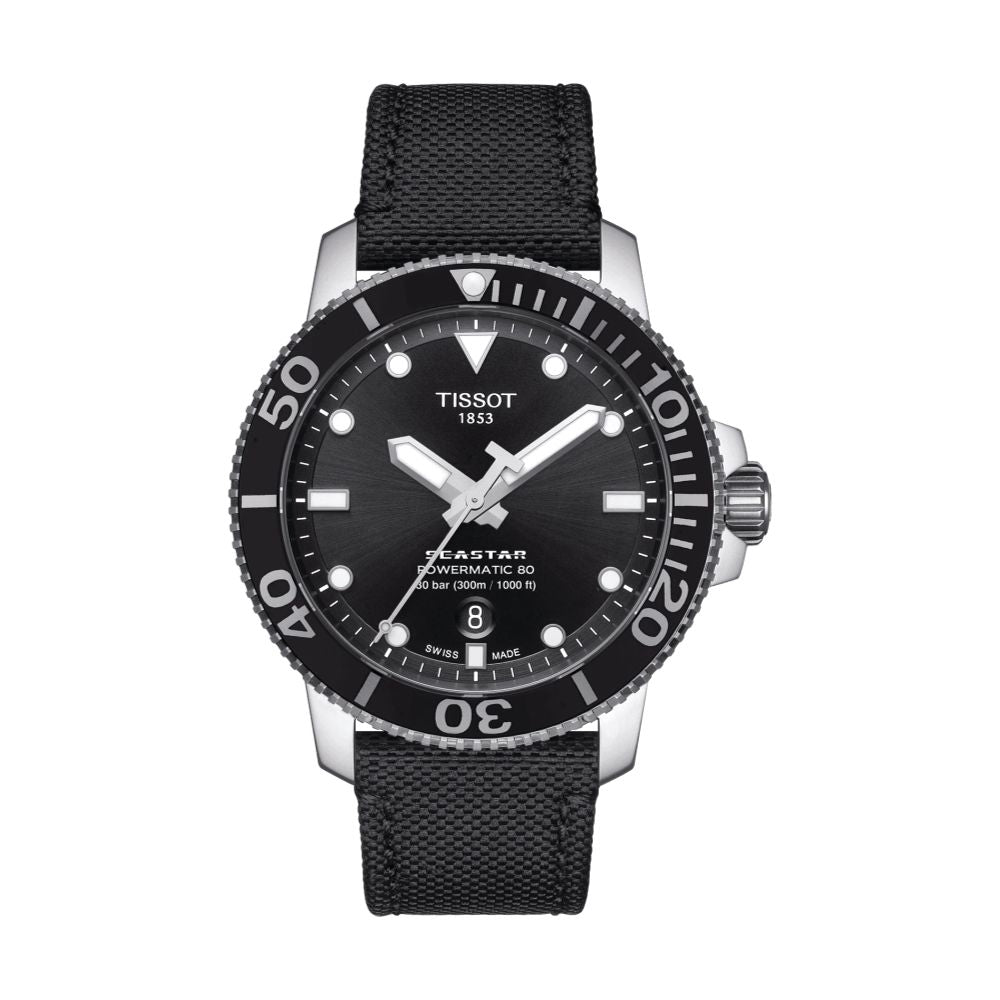 Seastar 1000 Powermatic 80 43mm - Black on Fabric Strap