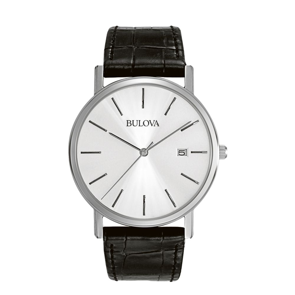 Classic 37mm - Silver on Leather Strap