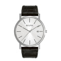 Classic 37mm - Silver on Leather Strap