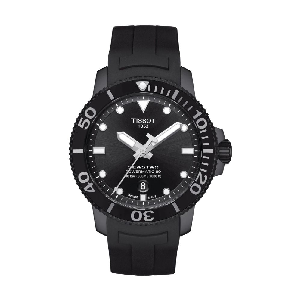Seastar 1000 Powermatic 80 43mm - Black on Rubber Strap