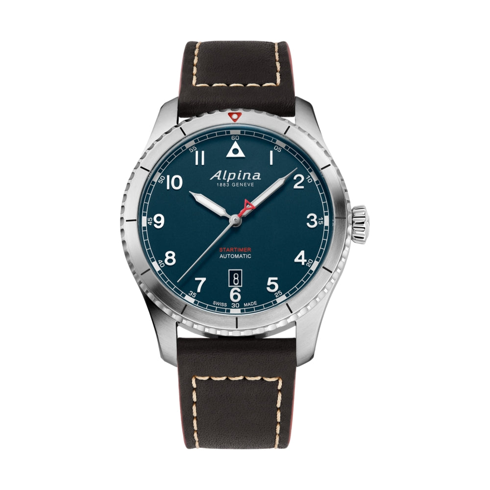 Startimer Pilot Automatic 41mm - Petroleum Blue on Leather Strap