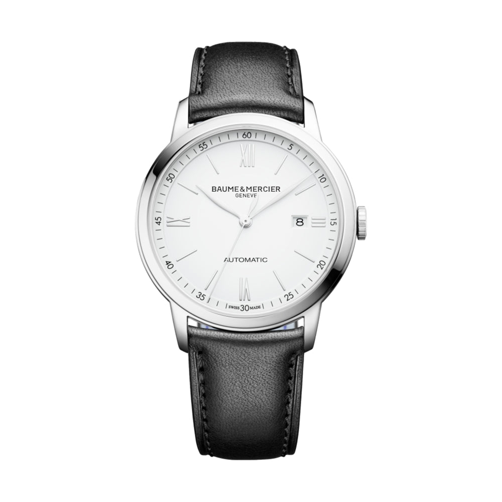 Classima 10332 Automatic 42mm - White on Leather Strap
