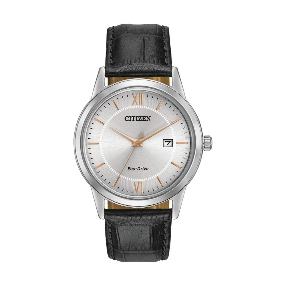 Corso Eco-Drive 40mm - Silver on Leather Strap