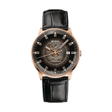 Commander Gradient 40mm - Black on Leather Strap