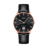 Commander Big Date 42mm - Black on Leather Strap