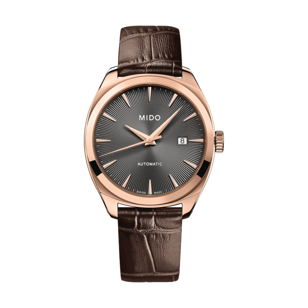 Belluna Royal Gold-Tone 41.8mm - Anthracite on Leather Strap