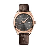 Belluna Royal Gold-Tone 41.8mm - Anthracite on Leather Strap
