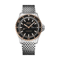Ocean Star Tribute Black/Rose Gold-Tone Bezel 40.5mm - Black on Bracelet