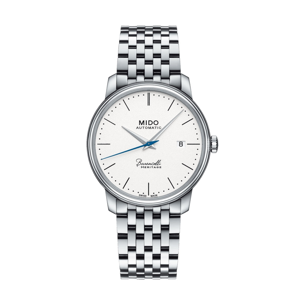 Baroncelli Heritage Gent 39mm - White on Bracelet