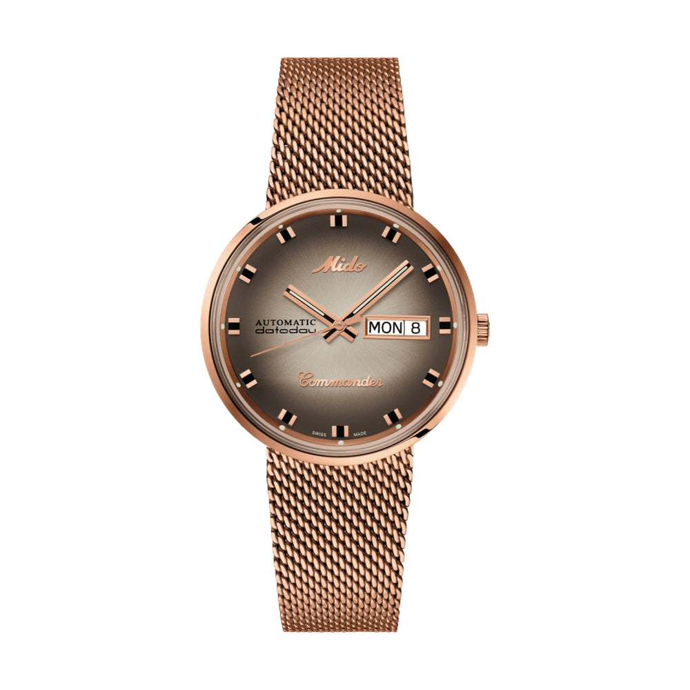 Commander Shade Rose Gold PVD 37mm - Silver on Bracelet