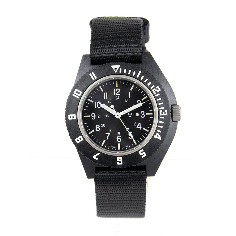 New Sapphire Crystal Pilot's Navigator with Tritium - Black - 41mm