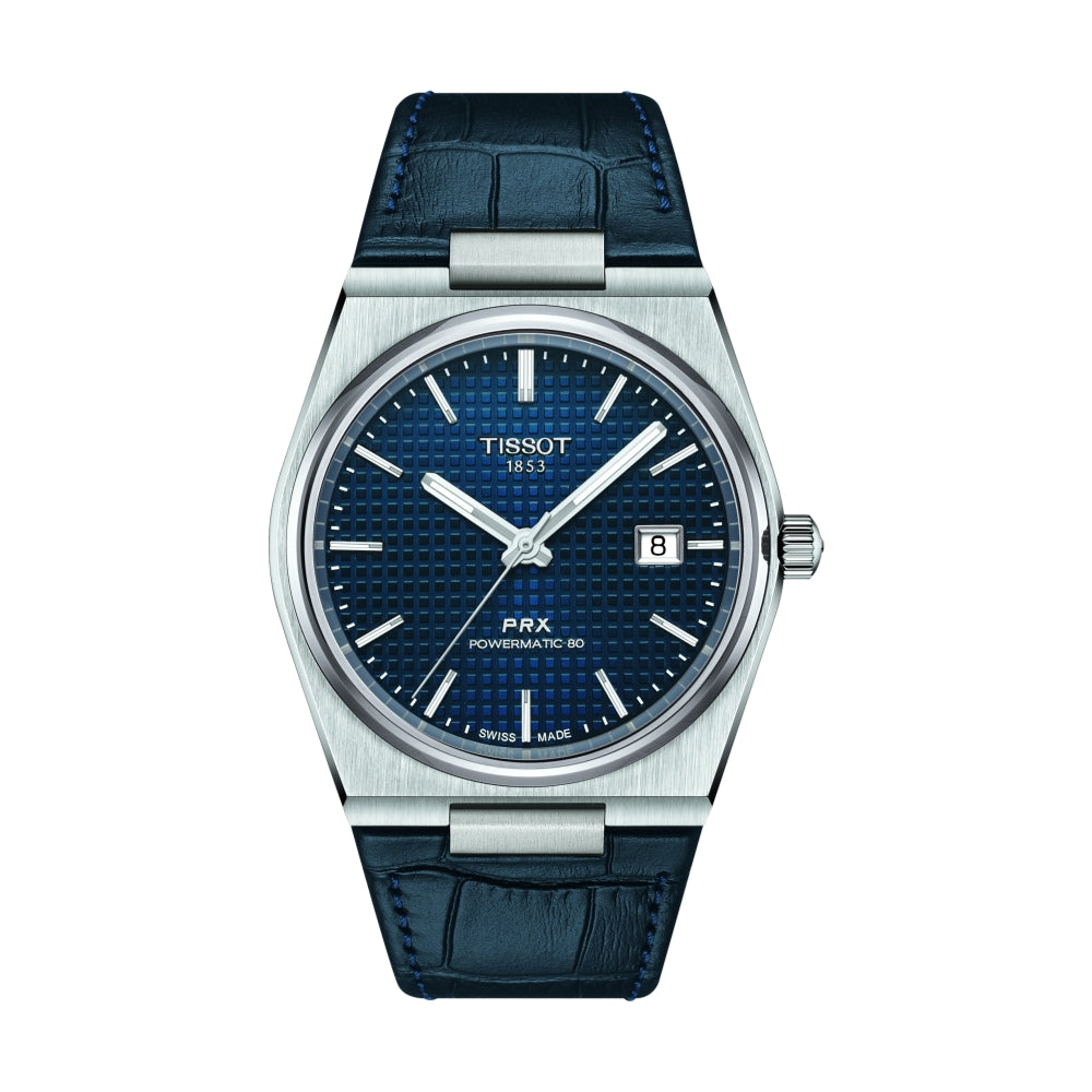 PRX Automatic Powermatic 80 40mm - Blue on Leather Strap