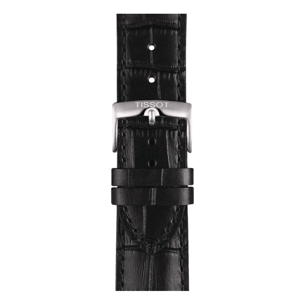 Tissot Official Black Leather Strap 22mm