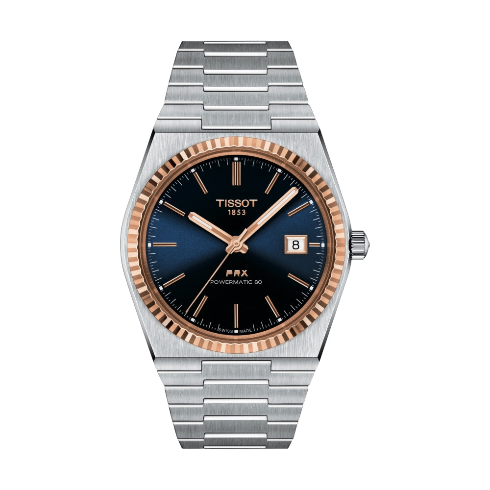 PRX Powermatic 80 Steel & 18K Gold 40mm - Blue on Bracelet