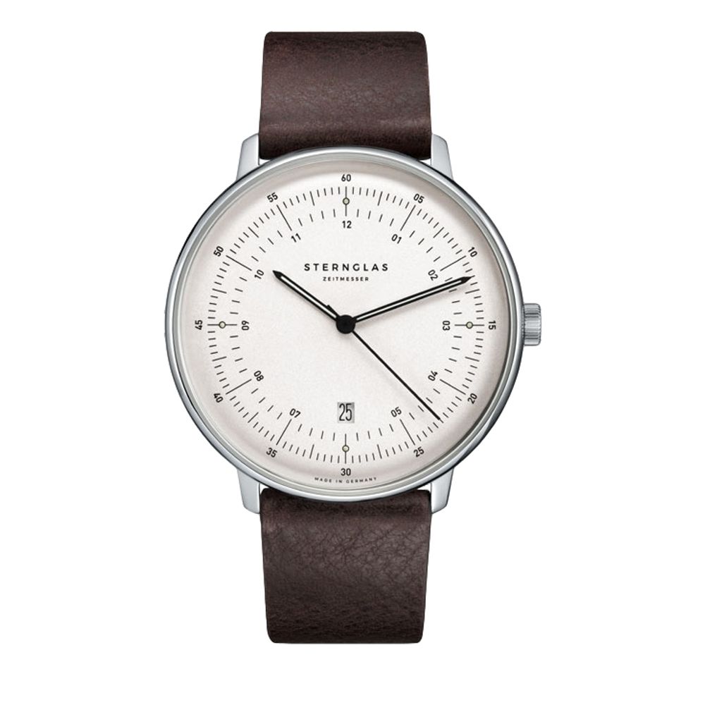 Hamburg White Dial Brown Strap