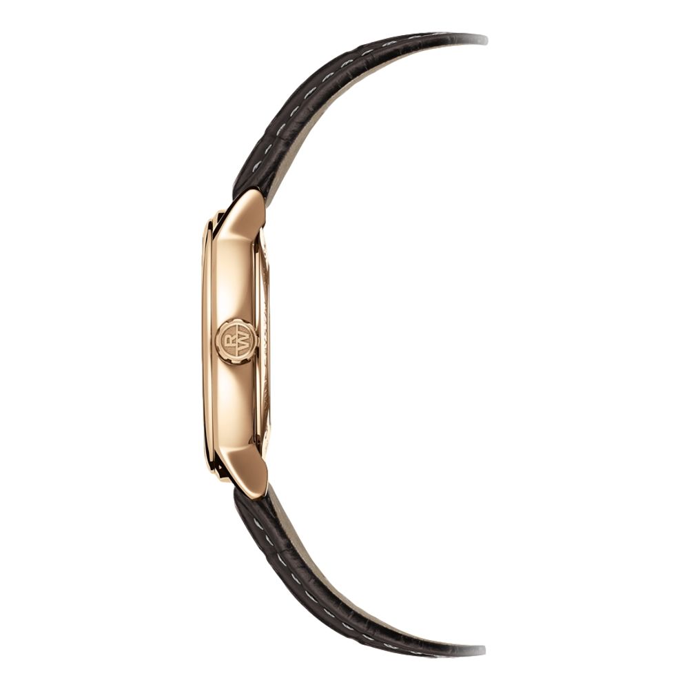 Maestro Moonphase Rose Gold 39.5mm - Silver on Leather Strap