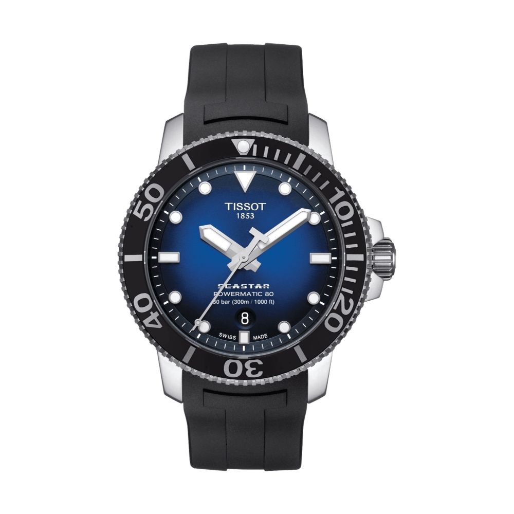 Seastar 1000 Powermatic 80 43mm - Blue on Rubber Strap