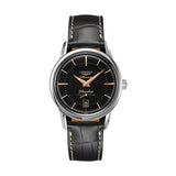 Flagship Heritage 38.5mm - Black on Leather Strap