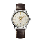 Flagship Heritage 38.5mm - Silver on Leather Strap