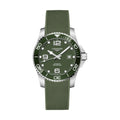 HydroConquest 41mm - Green on Rubber Strap