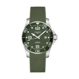 HydroConquest 41mm - Green on Rubber Strap