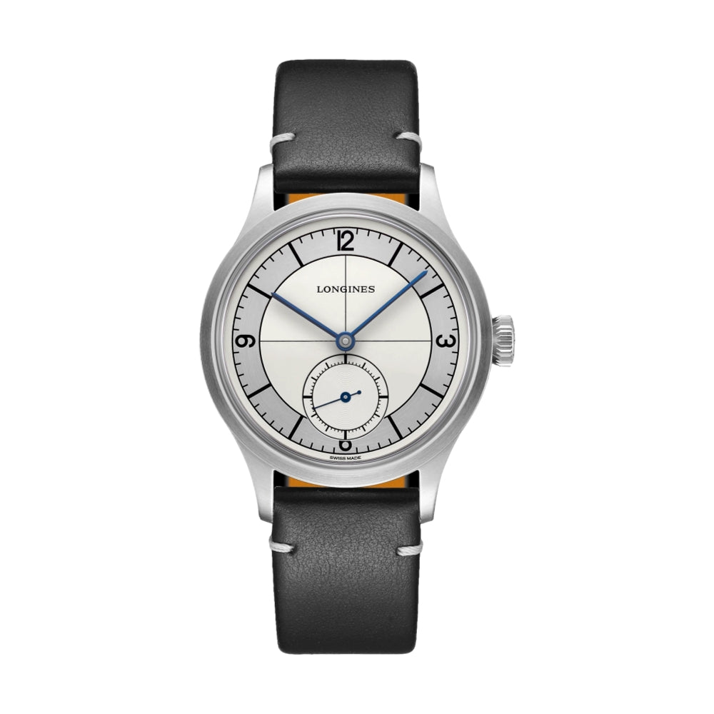 Heritage Classic Sector Dial 38.5mm - Silver on Leather Strap